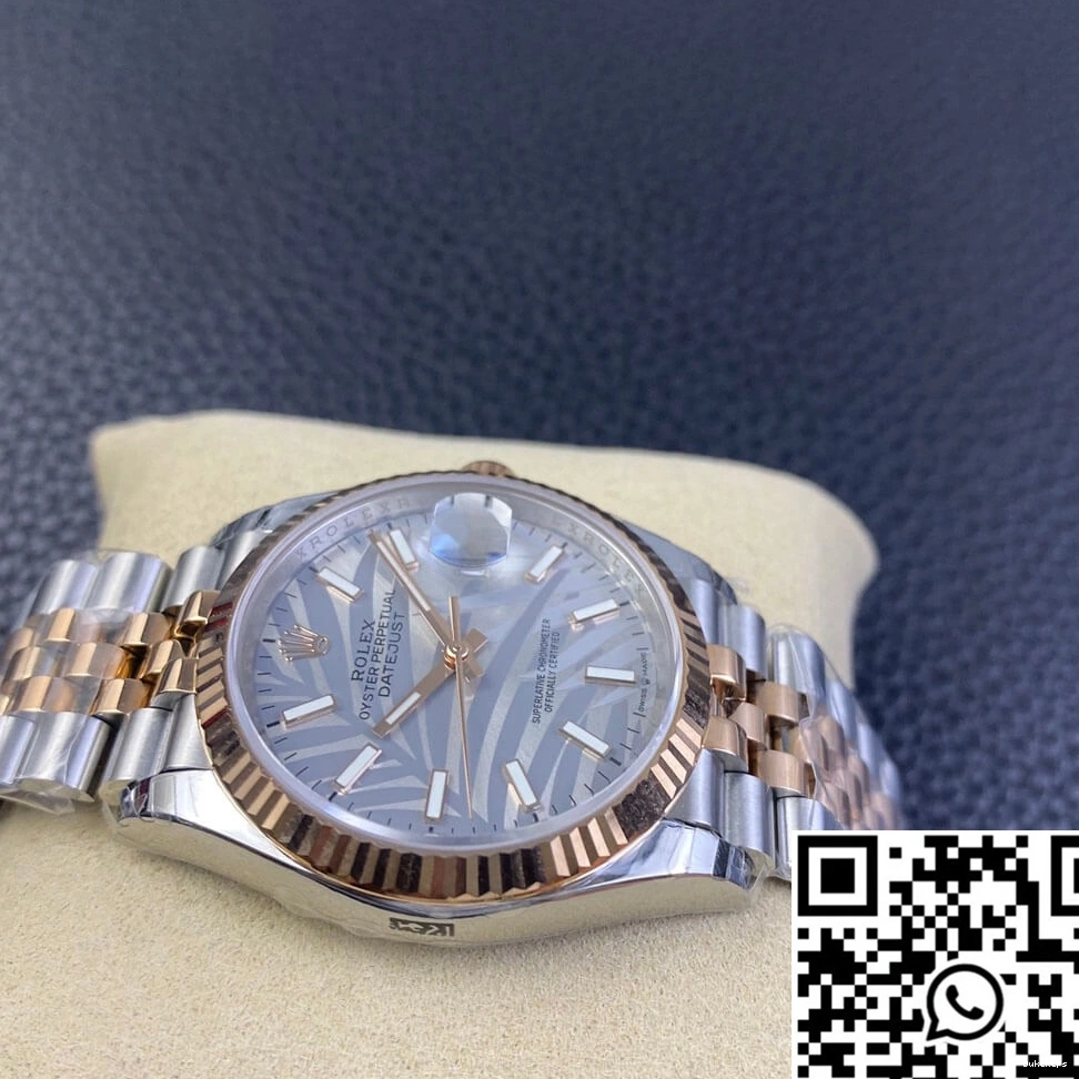EW Dial Datejust Factory Palm Leaf Silver Rolex Pattern M126231-0031 0718